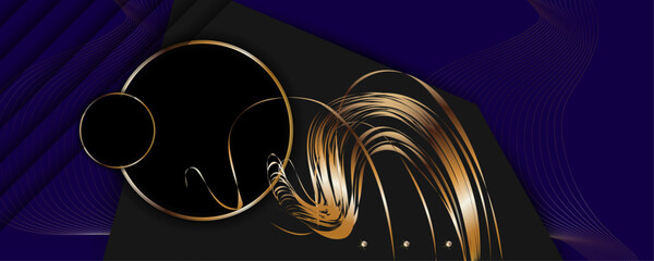 Christmas Festive, elegant, shiny gold design black background abstract shiny