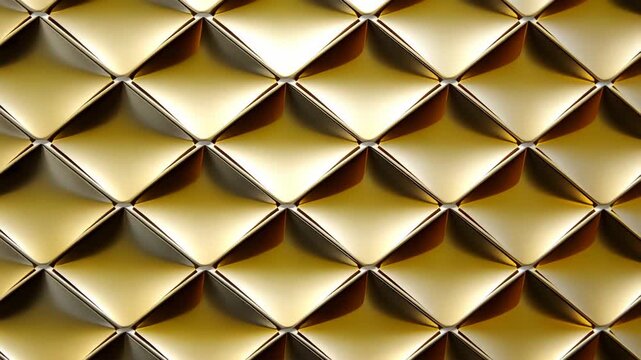 Golden Quilt: Capturing the elegance of a diamond-stitched surface, this image unveils the luxurious texture and intricate pattern of a quilted material. 