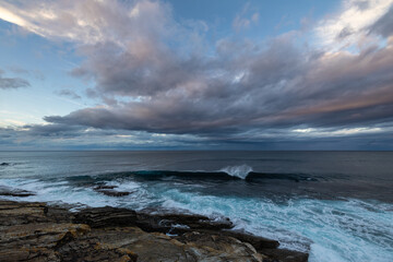 A winter sunset on the Cantabrian coast of Galicia, watching gannets and clouds...!