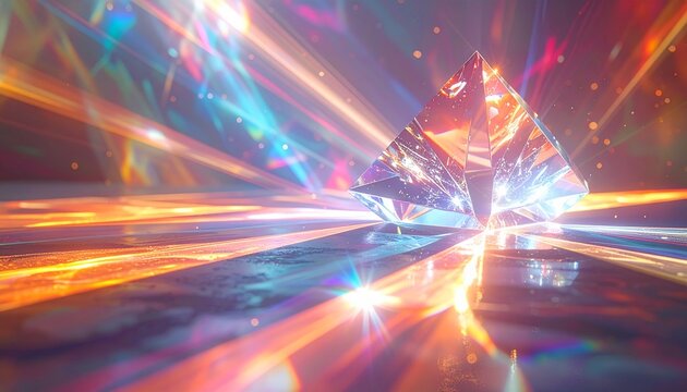 Prismatic Brilliance A Stunning Display of Light and Color Through Pyramid