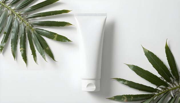 White Skincare Tube Design
