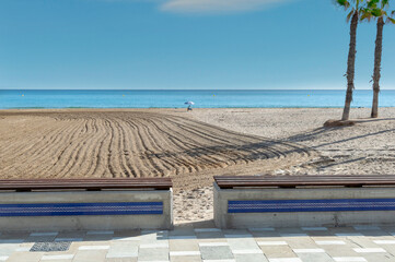 VIEW OF SAN JUAN BEACH, NOVEMBER 1, ALICANTE, SPAIN, EUROPE