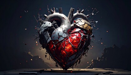 Mechanical Heart A Symbolic Representation of Resilience, Strength, and Emotional Depths