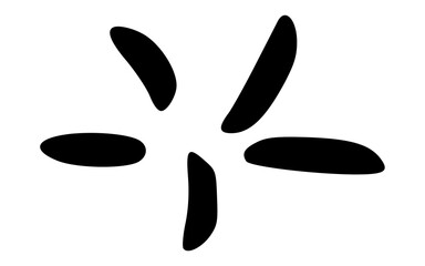 Abstract Hand Drawn Five Pointed Star Shape Doodle Vector