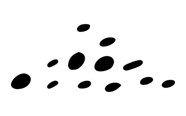 Organic Hand Drawn Black Filled Dots Cluster Texture Vector Background