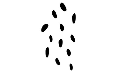 Scattered Hand Drawn Sprinkles Oval Seed Shapes Doodle Texture Vector