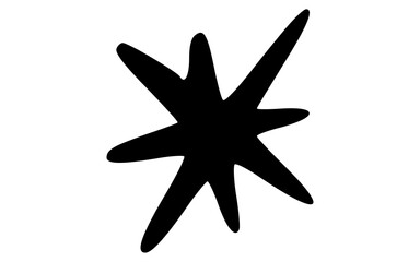 Minimalist Hand Drawn Four-Pointed Sparkle Doodle Vector Accent