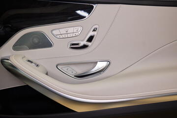 A car door with trim showcasing automotive design details