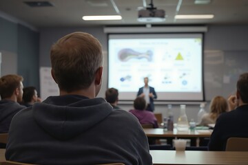 Generative AI in a classroom educational presentation setting.
