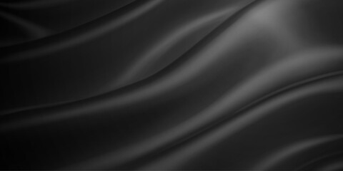 A dark, flowing fabric with a smooth, satin-like texture, subtle shading, and soft folds, creating a sense of depth and movement.