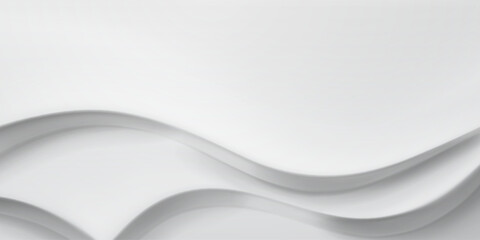 Smooth, flowing white curves on a plain white surface, creating a minimalist design.