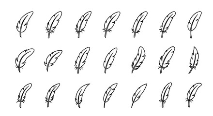 A vibrant and versatile bundle of thin line icons, perfect for web design, book illustrations, greeting cards, and mobile applications. This editable stroke vector cartoon illustration features a