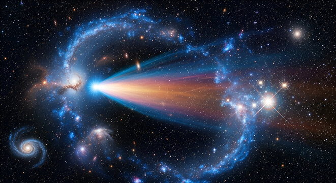 A comet in galaxy out of nowhere 