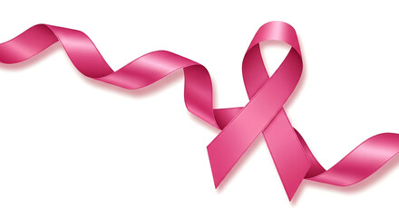 Pink Ribbon Awareness Symbol of Hope for Breast Cancer Support and Prevention Campaigns