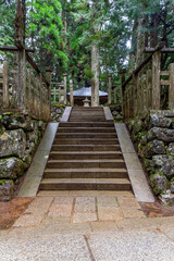 It is considered the largest cemetery in Japan, with more than two hundred thousand graves and memorial monuments. It is located on the sacred Mt. Koya and is immersed in a forest of tall conifers.