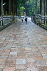 It is considered the largest cemetery in Japan, with more than two hundred thousand graves and memorial monuments. It is located on the sacred Mt. Koya and is immersed in a forest of tall conifers.