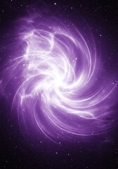 Naklejka premium Dynamic cosmic swirl of violet and white hues, depicting an abstract nebula background with shimmering lights and blinking star effects ,design, dreamy, texture