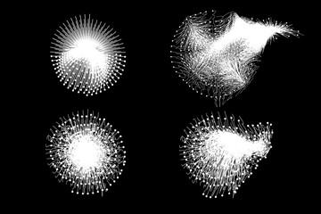 Abstract glowing vector background with colorful light and star pattern