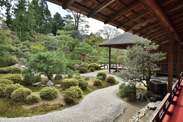 曼殊院　小書院から見る書院庭園(京都市左京区)