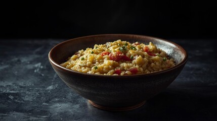Warm Bowl of Colorful Vegetable Risotto