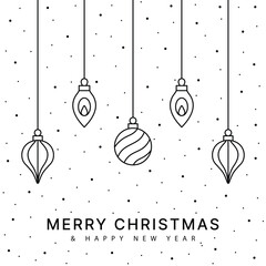 Vector Decorative Bauble Christmas Lamp Design Background