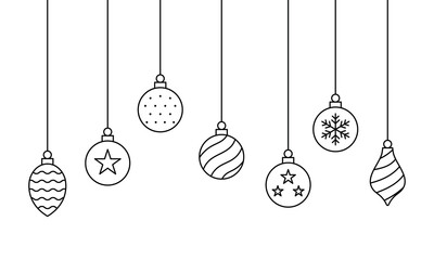 Vector Decorative Bauble Christmas Design Background