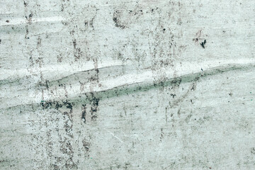 texture of old gray wooden plank sheet with wavy surface and rust stains