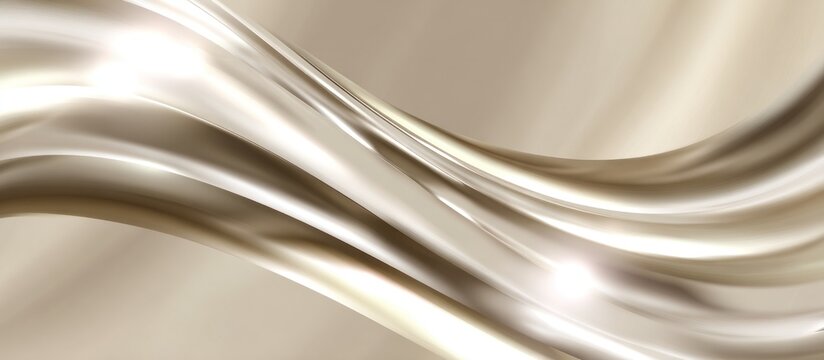 Abstract flowing metallic silk fabric texture background.