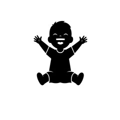 Smiling Baby Silhouette