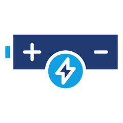 Battery Blue Color Icon