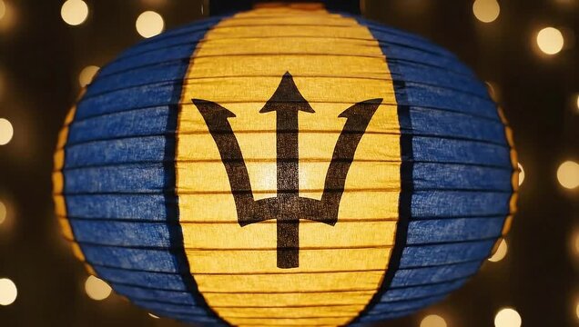 Barbados Pride A Luminous Lantern Displaying National Identity, A Beacon of Culture and Festivity, Illuminating Tradition and Patriotism