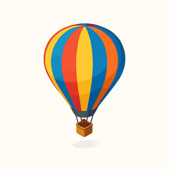 Colorful hot air balloon soaring through the sky - perfect for travel and adventure concepts