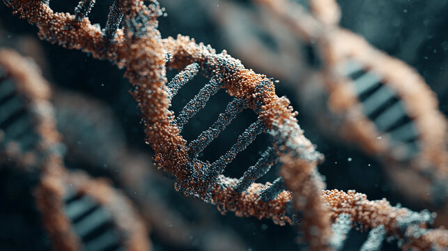 A glowing DNA double helix twisting in space symbolizes life genetic code scientific discovery and the blueprint of existence reflecting innovation evolution and the connection of all living beings - Powered by Adobe