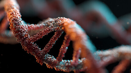 A glowing DNA double helix twisting in space symbolizes life genetic code scientific discovery and the blueprint of existence reflecting innovation evolution and the connection of all living beings
