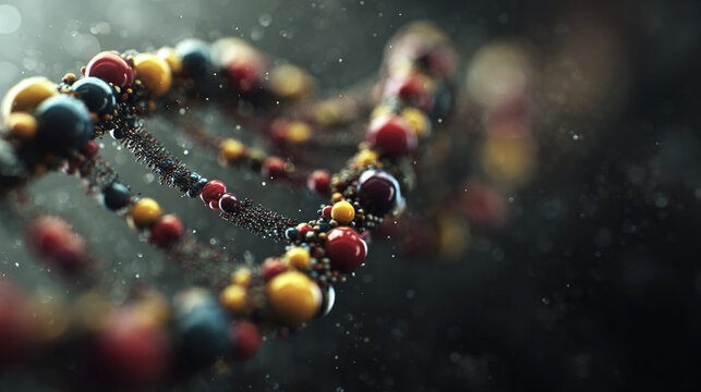 A glowing DNA double helix twisting in space symbolizes life genetic code scientific discovery and the blueprint of existence reflecting innovation evolution and the connection of all living beings