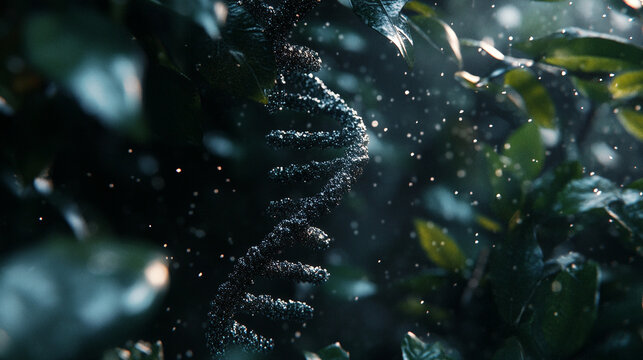 A glowing DNA double helix twisting in space symbolizes life genetic code scientific discovery and the blueprint of existence reflecting innovation evolution and the connection of all living beings