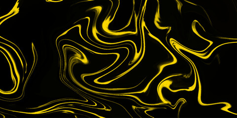 Abstract turquoise and black marbled texture with glitter effect, Colorful marble surface. Dark yellow marble pattern of the blend of curves. Marble ink texture abstract background design.