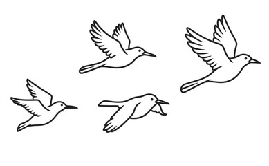 This a icon picture bird fly positions