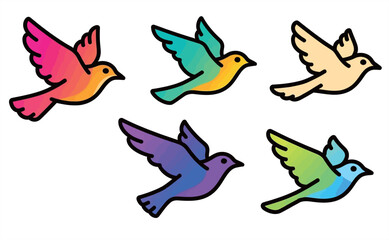 Fototapeta premium This a icon picture bird fly positions