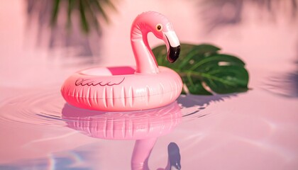 pink flamingo in water