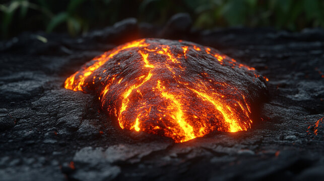 Molten lava flows with intense glow symbolizing chaos transformation and raw power representing nature’s unstoppable force and the beauty of destruction in constant motion and change