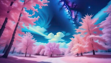 Pink landscape
