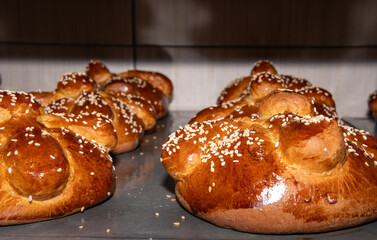 Pan de muerto bread for day of the dead celebration