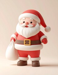 プレゼントの袋を持ったサンタクロース