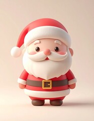 かわいいサンタクロース　アイソメトリック3Dアイコン