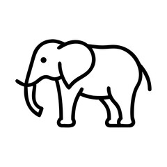 Majestic elephant in simple line style design