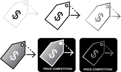 Price Competition Vector Icons A Clean and Modern Graphic Set for Sales and E-commerce