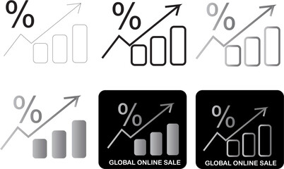 Sales and Growth Charts A Comprehensive Collection of Icons for Business and Finance