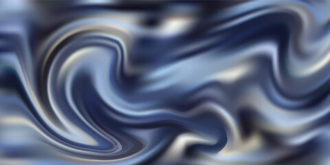 Abstract dark blue marble swirl background with smooth flowing texture and soft light highlights,