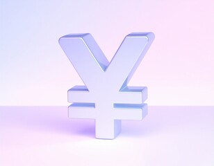 ミニマルで未来的な3Dオブジェクト記号
